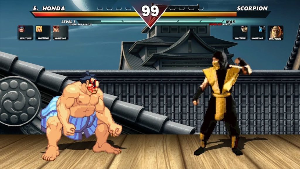 Бой в Mortal Kombat VS Street Fighter