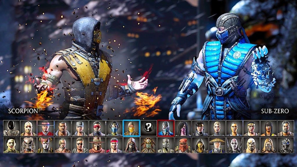 Выбор персонажа в Mortal Kombat X